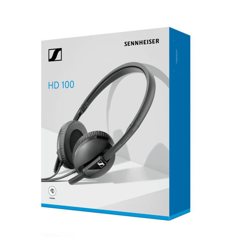 Audífono Sennheiser  HD 100 alámbrico plegables