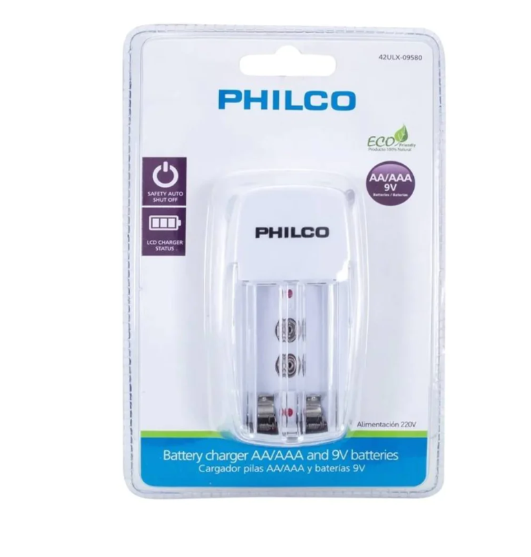 Cargador de pilas  Philco  AA/AAA /9V