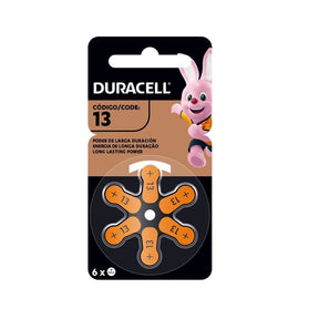 Pila  Duracell  tamaño 13 para audífonos 6 unidades