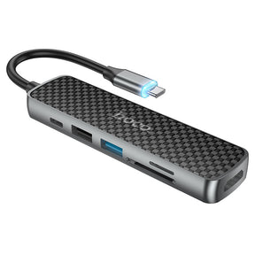 Hub Hoco Hb24  Usb-C multifunción 6 en 1 4k