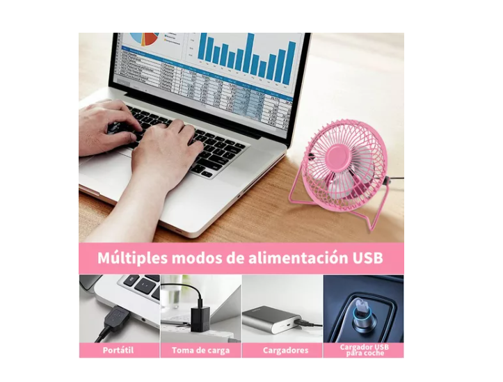 Ventilador Mini Fan para escritorio USB