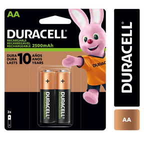 Pila Recargables NiMH Duracell  AAA 2 1.2v 2500mAH