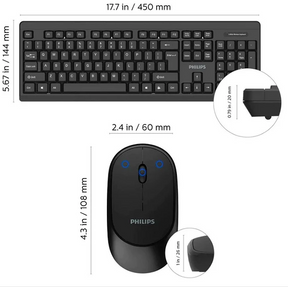 combo Pack de Teclado y Mouse Philips C314 Wireless