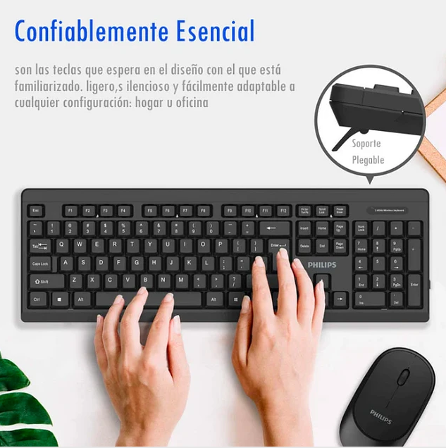 combo Pack de Teclado y Mouse Philips C314 Wireless