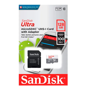 Memoria Micro SD SANDISK 128GB + Adaptador Clase 10