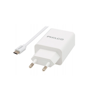 Cargador Philco de pared con cable Micro USB 2.1A