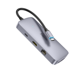 Adaptador Hoco HB32 USB-C  8 en 1 de 100w