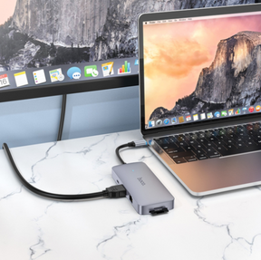 Adaptador Hoco HB32 USB-C  8 en 1 de 100w