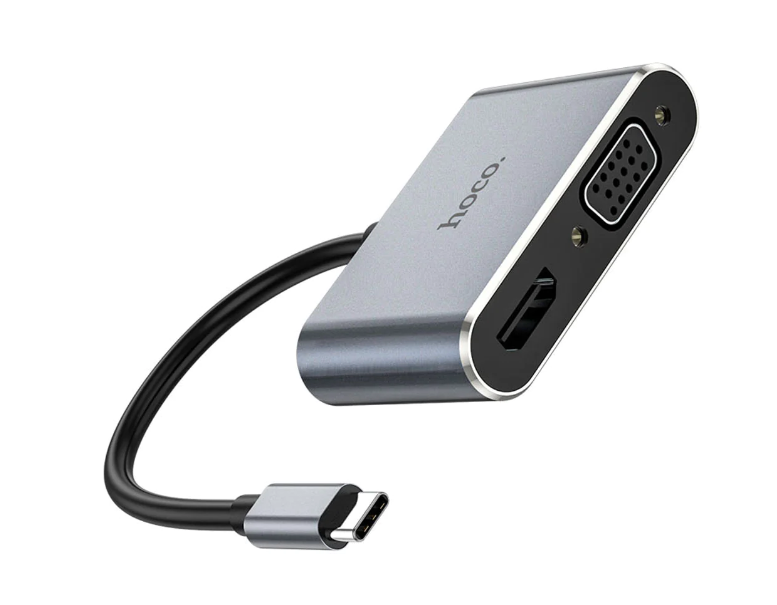 Hub Hoco HB30 USB-C a HDTV to VGA USB 3.0