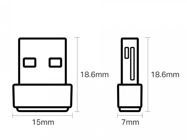 Adaptador Receptor Wi-Fi TP-Link T2U 600 Mbit/s