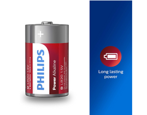 Pilas Philips Alcalinas D LR20 1.5V