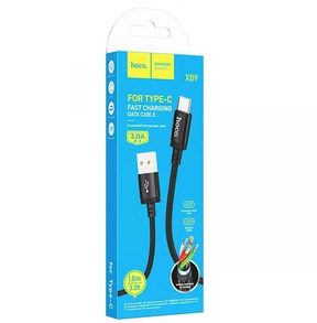 Cable Hoco X89 Tipo C Wind trenzado 1M