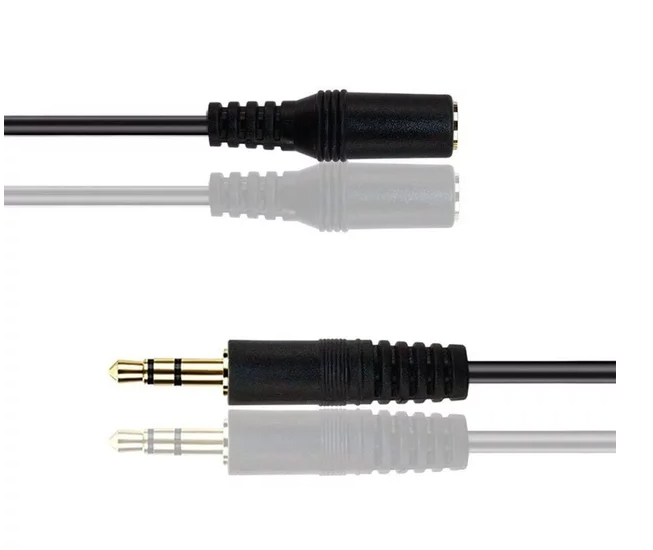 Cable extensor de audio 3.5mm macho a 3.5mm hembra 3mts