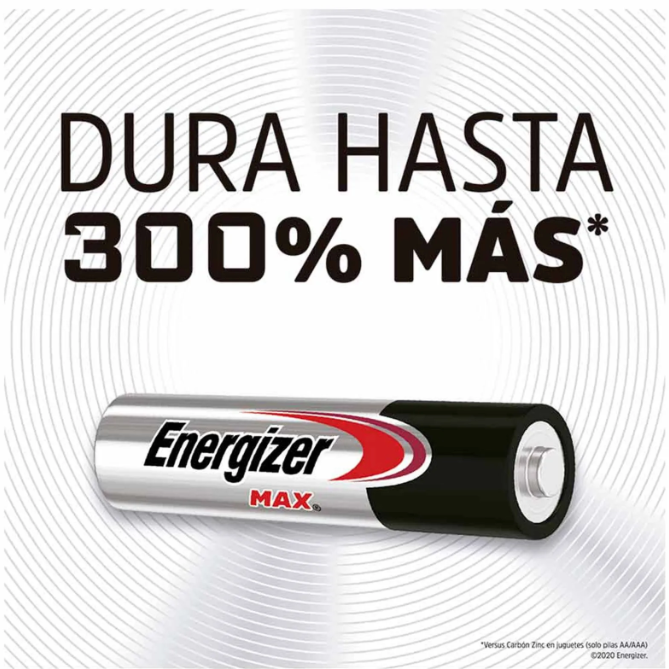 Pila alcalinas Energizer AA 4 unidades