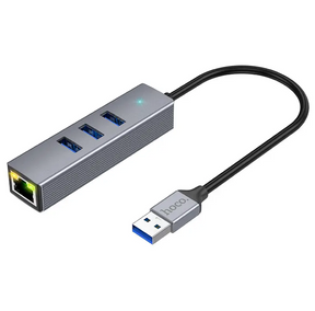 Hub Hoco HB34 4 en 1 USB  a RJ45 Gigabit 1000Mbps