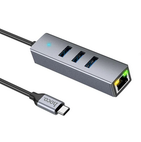 Hub Hoco HB34 4 en 1 USB-C  a RJ45 Gigabit 1000Mbps