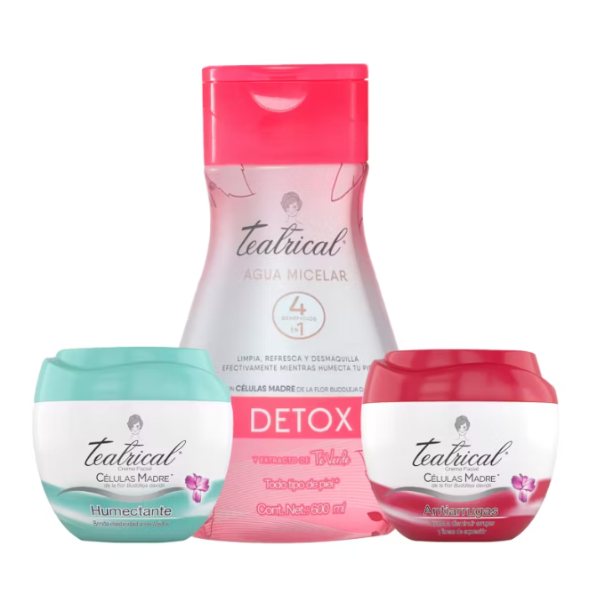 Pack Teatrical Agua Micelar+ Crema Humectante+ Antiarruga