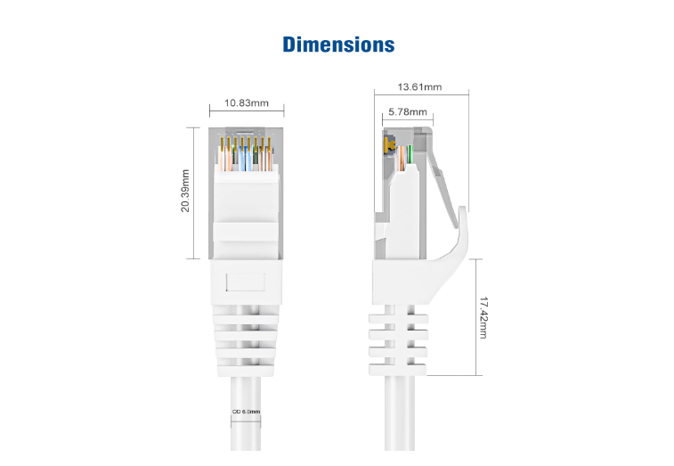 Cable de Red RJ45 Cat6 Patch cord 10mts