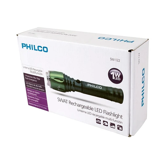 Linterna LED Philco Recargable Multifunción SW122