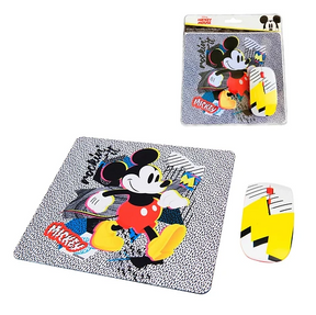 Kit Mouse Inalámbrico + Mouse Pad Mickey Mouse