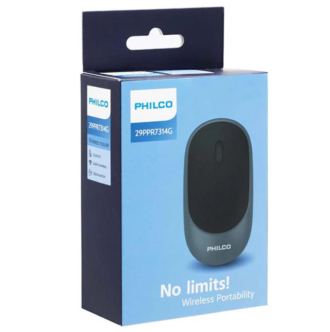 Mouse Philco inalámbrico 29PPR7314G negro