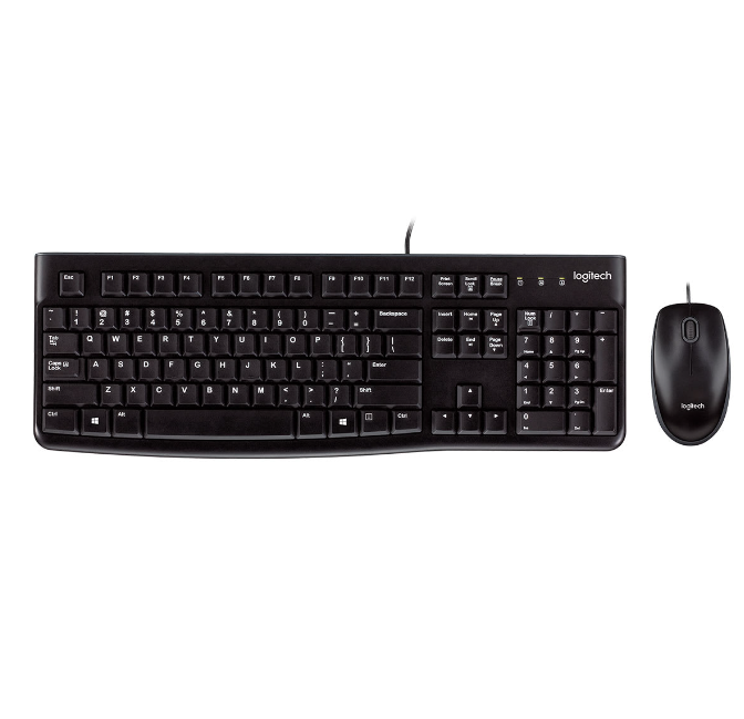 Kit de Teclado y Mouse alámbrico Logitech MK120