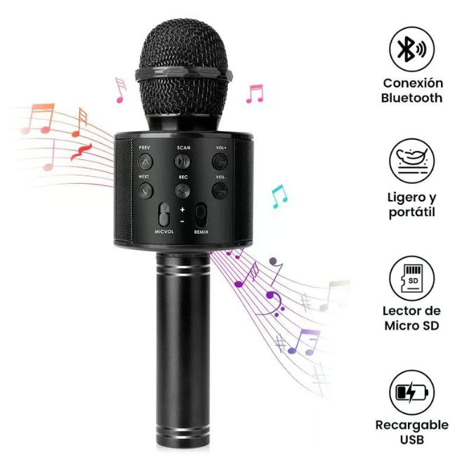 Micrófono karaoke Prosound MK004 negro