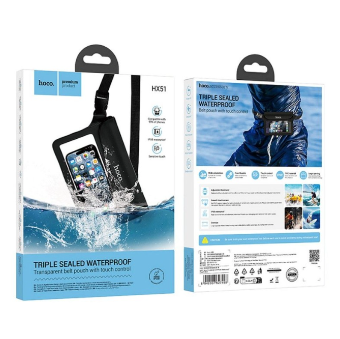 Funda impermeable IPX8 para móviles Horizontal Hoco HX51