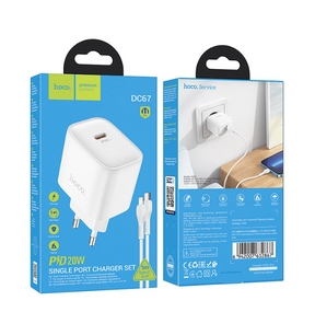 Cargador de pared Hoco DC67 USB-C A Lighting