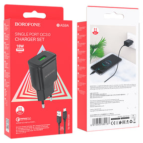 Cargador de pared Borofone BA59A Micro USB 18W