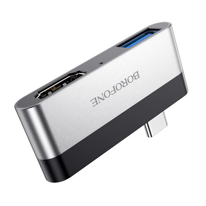 Adaptador Borofone DH2 USB -C a Hdmi + USB3.0