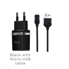 Cargador Hoco C12 con cable Micro a USB 2.4