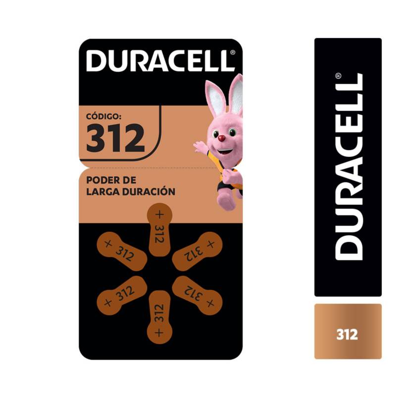 Pila Duracell tamaño +312 para audífonos