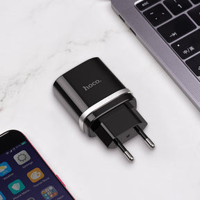 Adaptador cargador Hoco C12Q USB 3.0 certificado