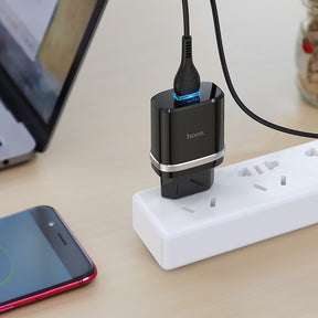 Cargador Hoco C12Q USB-C Smart single QC3.0