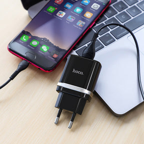 Adaptador cargador Hoco C12Q USB 3.0 certificado