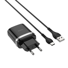 Cargador Hoco C12Q USB-C carga rápida 18W