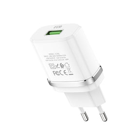 Cargador Hoco C12Q USB-C carga rápida 18W