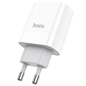 Cargador de pared Hoco C80A rápido PD20W + QC3.0 salida USB y USB-C