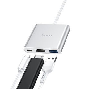 Adaptador Hoco HB14 USB-C  a HDMI+ Usb