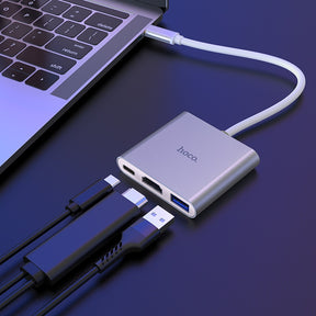 Adaptador Hoco HB14 USB-C  a HDMI+ Usb