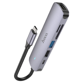 Hub Hoco HB28 USB-C to HDTV+USB3.0 +USB2.0+SD