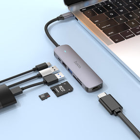 Hub Hoco HB28 USB-C to HDTV+USB3.0 +USB2.0+SD