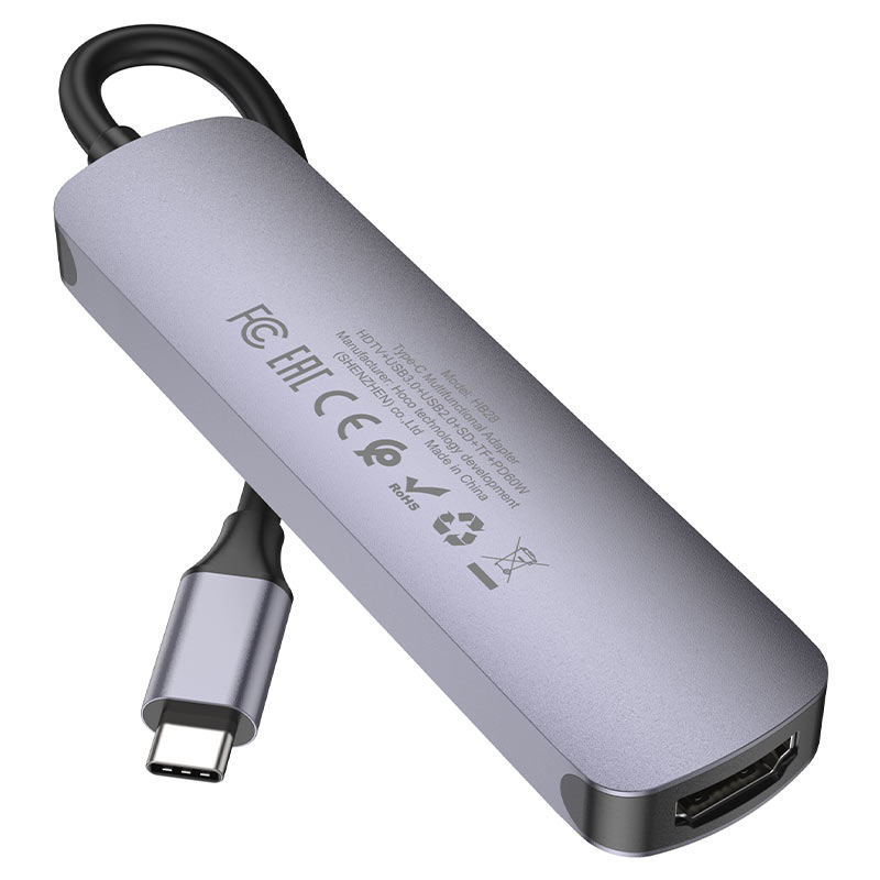 Hub Hoco HB28 USB-C to HDTV+USB3.0 +USB2.0+SD