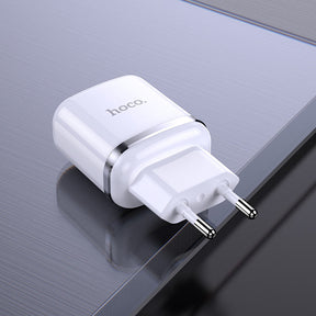 Cargador de pared dua Hoco l N4 2.4a con cable Lightning