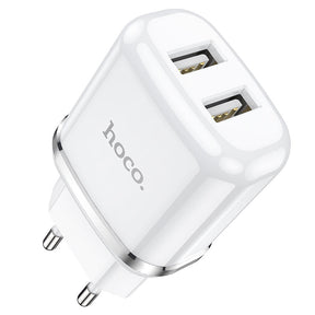 Cargador de pared dua Hoco l N4 2.4a con cable Lightning